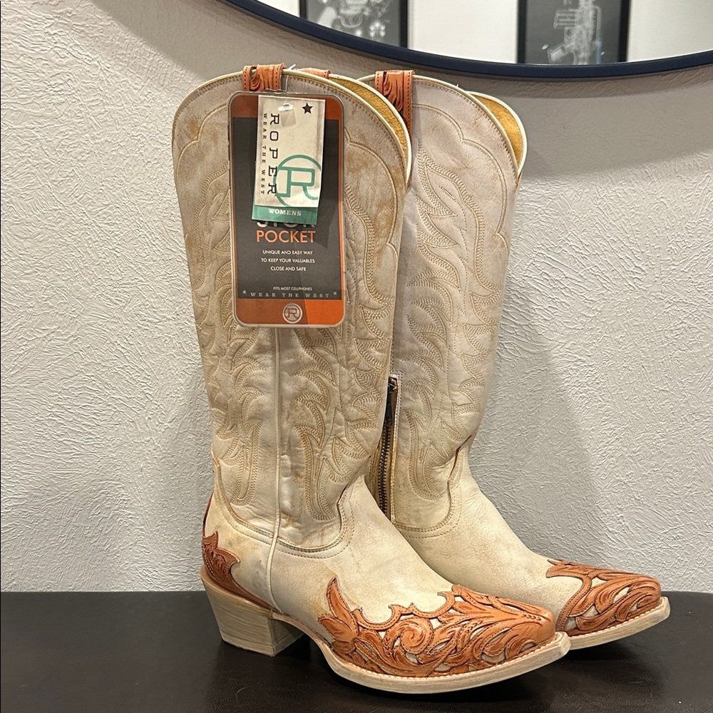 Roper Tooled Leather Western Boots